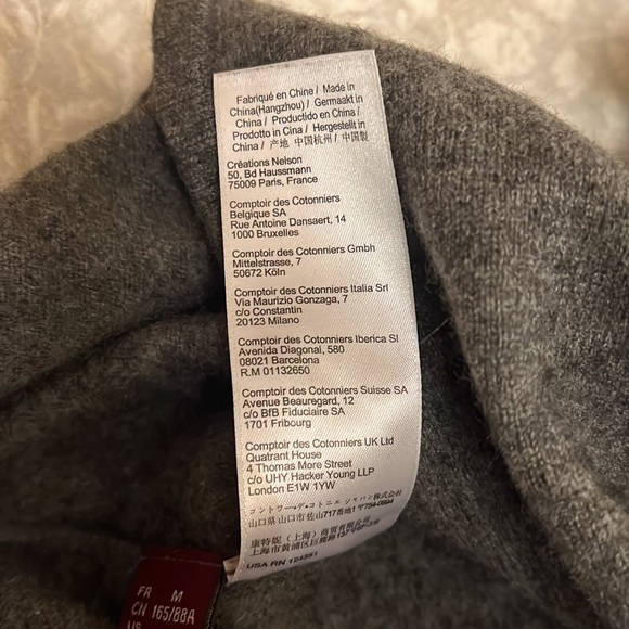 100% Cashmere Sweater with silk backtie , comptoir des cotonniers, size S - Picture 4 of 5